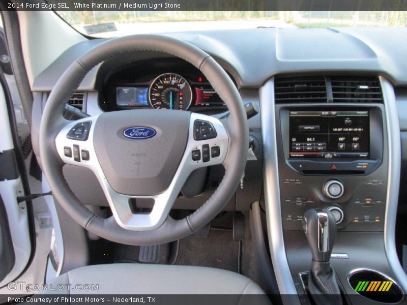 White Platinum / Medium Light Stone 2014 Ford Edge SEL