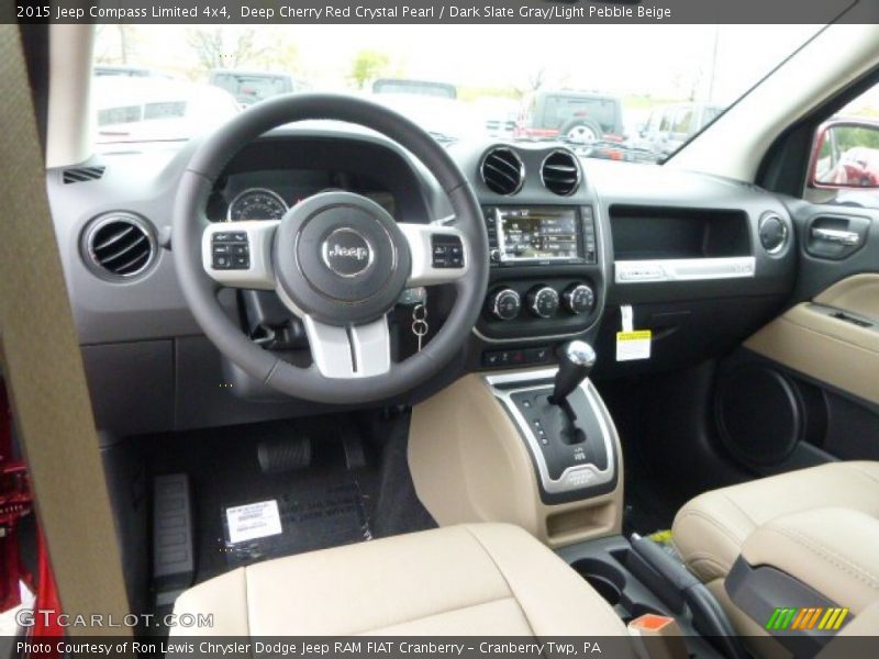 Dark Slate Gray/Light Pebble Beige Interior - 2015 Compass Limited 4x4 