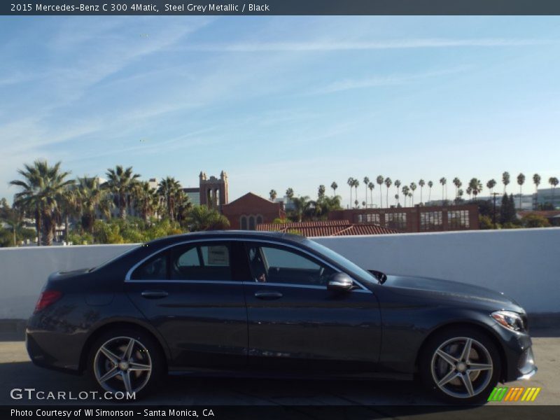 Steel Grey Metallic / Black 2015 Mercedes-Benz C 300 4Matic