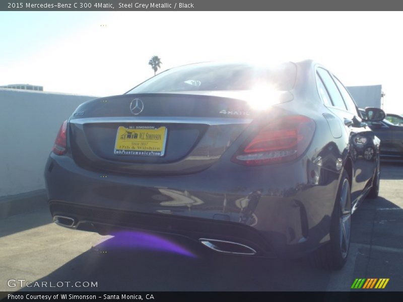 Steel Grey Metallic / Black 2015 Mercedes-Benz C 300 4Matic