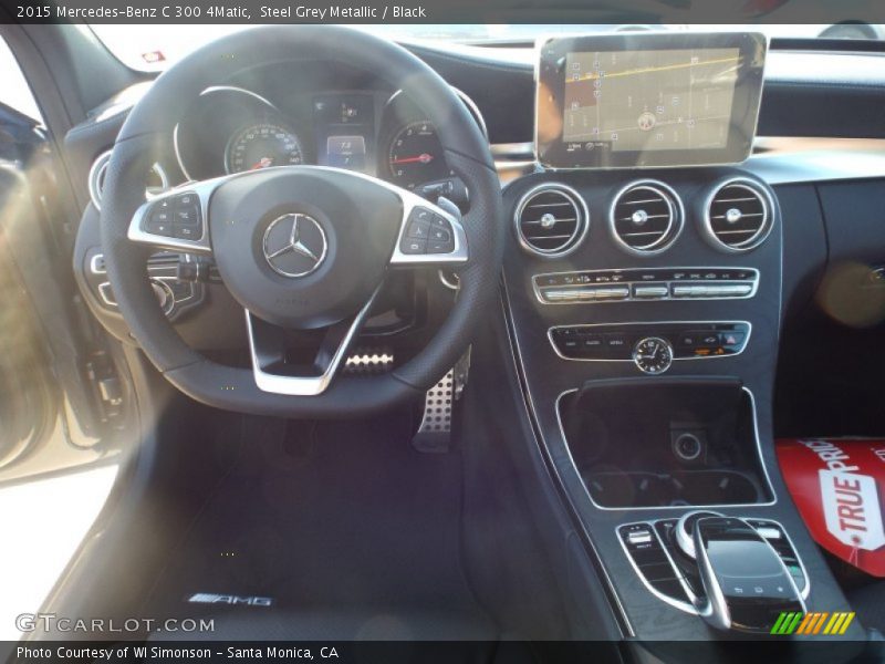 Steel Grey Metallic / Black 2015 Mercedes-Benz C 300 4Matic