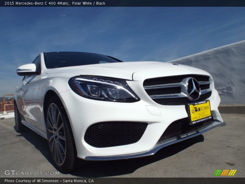 Polar White / Black 2015 Mercedes-Benz C 400 4Matic