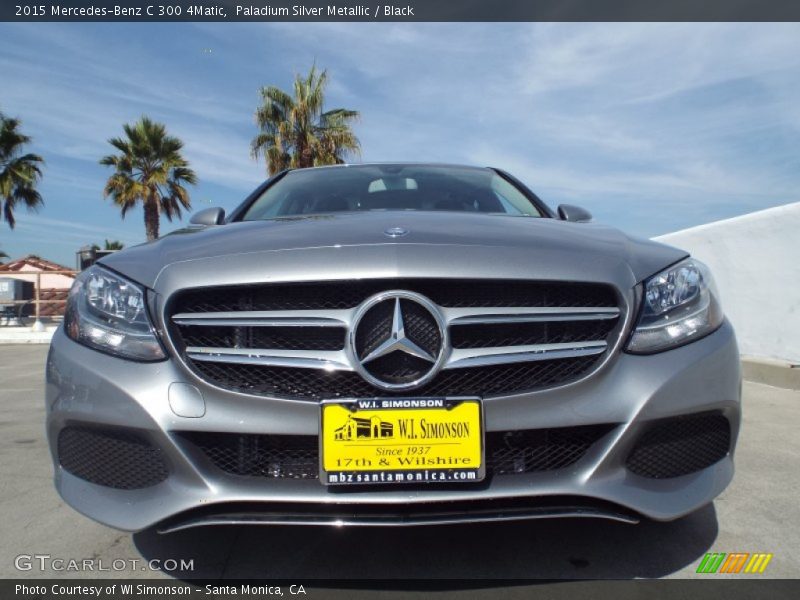 Paladium Silver Metallic / Black 2015 Mercedes-Benz C 300 4Matic