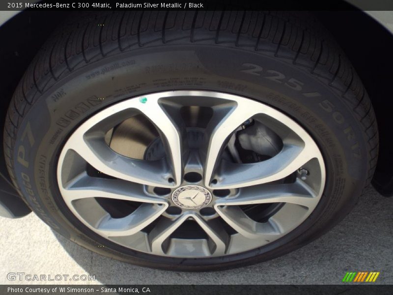 Paladium Silver Metallic / Black 2015 Mercedes-Benz C 300 4Matic