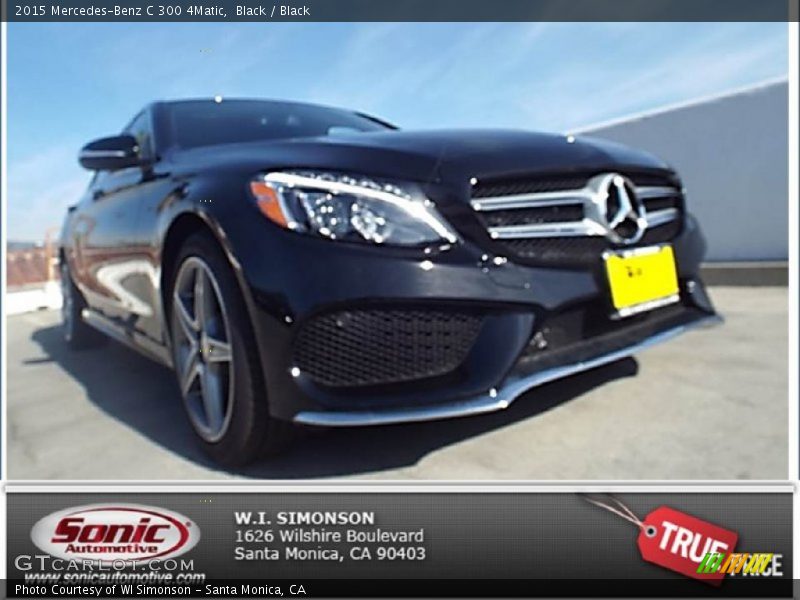 Black / Black 2015 Mercedes-Benz C 300 4Matic