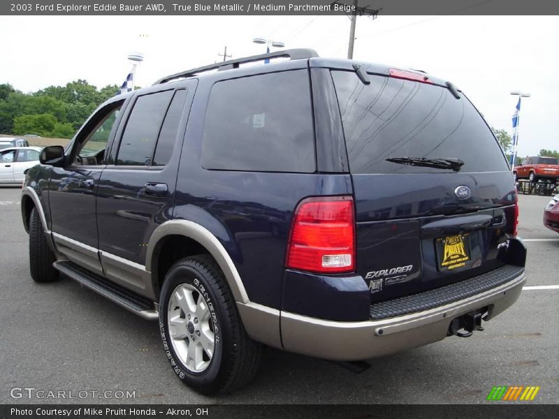 True Blue Metallic / Medium Parchment Beige 2003 Ford Explorer Eddie Bauer AWD