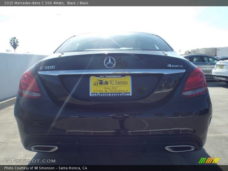 Black / Black 2015 Mercedes-Benz C 300 4Matic