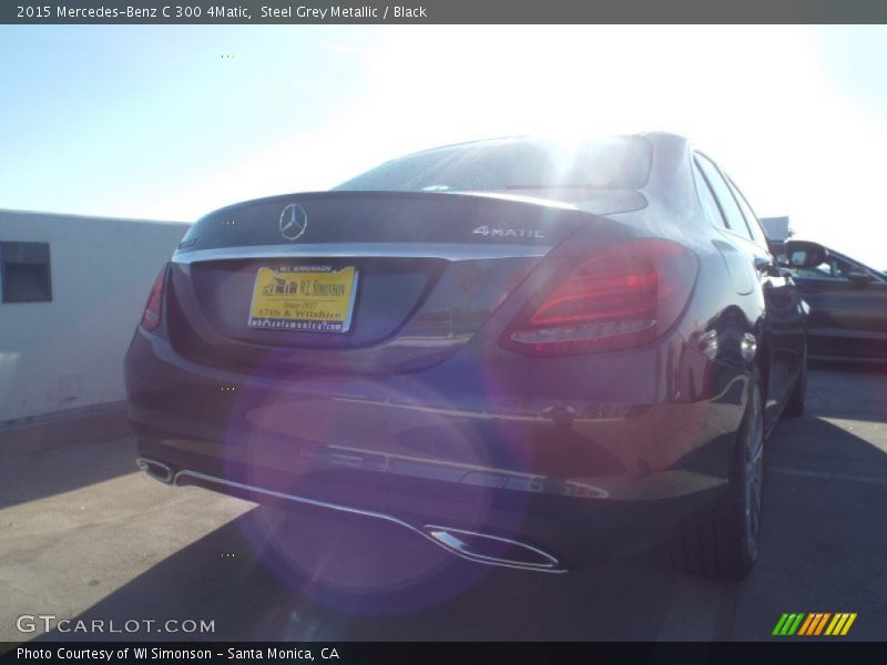 Steel Grey Metallic / Black 2015 Mercedes-Benz C 300 4Matic