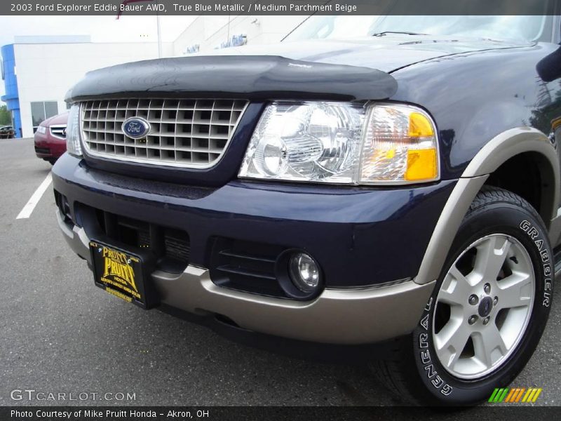 True Blue Metallic / Medium Parchment Beige 2003 Ford Explorer Eddie Bauer AWD