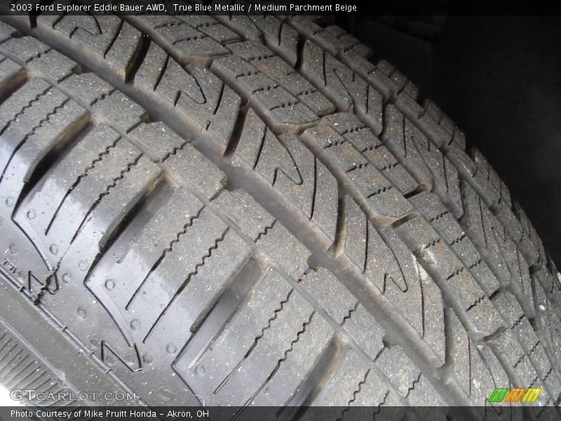 True Blue Metallic / Medium Parchment Beige 2003 Ford Explorer Eddie Bauer AWD