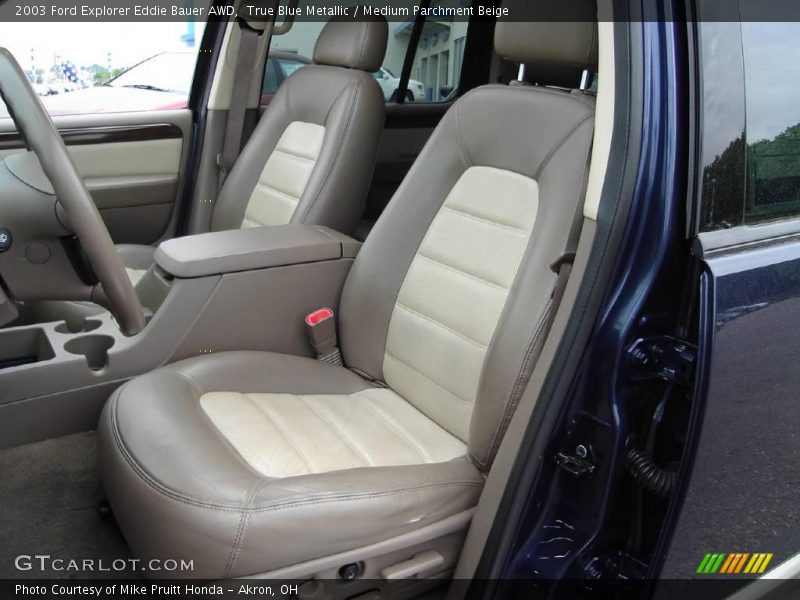 True Blue Metallic / Medium Parchment Beige 2003 Ford Explorer Eddie Bauer AWD