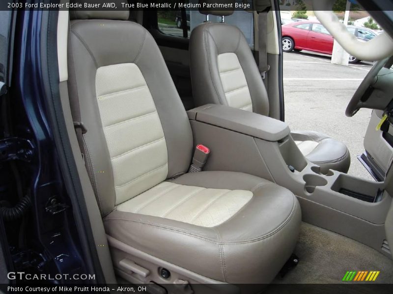 True Blue Metallic / Medium Parchment Beige 2003 Ford Explorer Eddie Bauer AWD