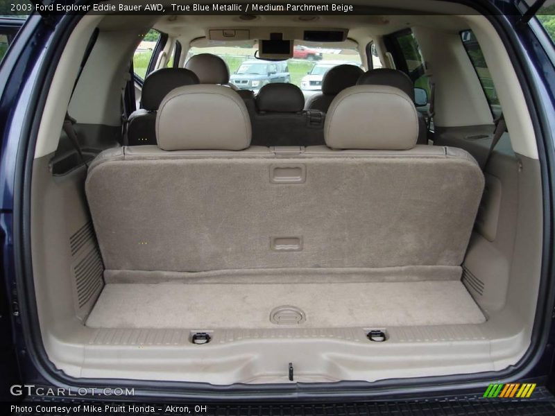 True Blue Metallic / Medium Parchment Beige 2003 Ford Explorer Eddie Bauer AWD