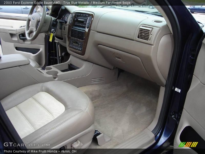 True Blue Metallic / Medium Parchment Beige 2003 Ford Explorer Eddie Bauer AWD