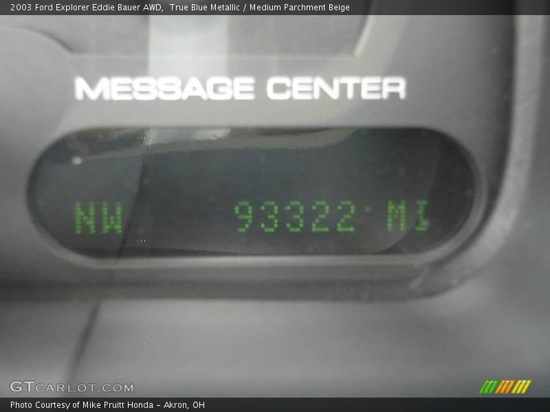 True Blue Metallic / Medium Parchment Beige 2003 Ford Explorer Eddie Bauer AWD