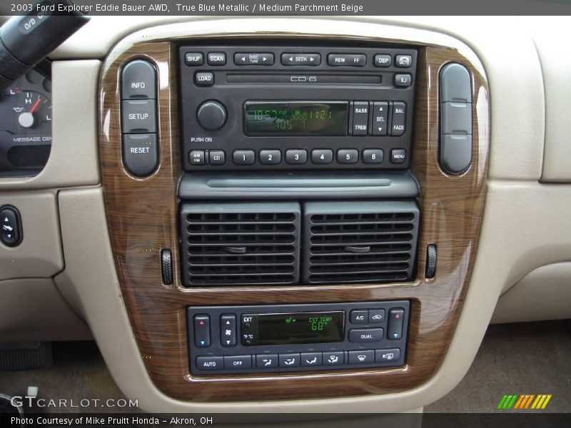 True Blue Metallic / Medium Parchment Beige 2003 Ford Explorer Eddie Bauer AWD