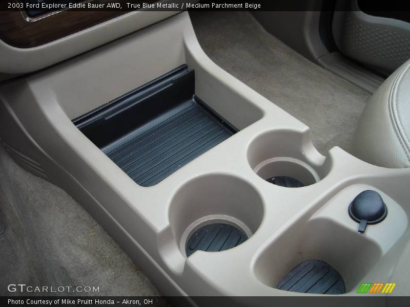 True Blue Metallic / Medium Parchment Beige 2003 Ford Explorer Eddie Bauer AWD