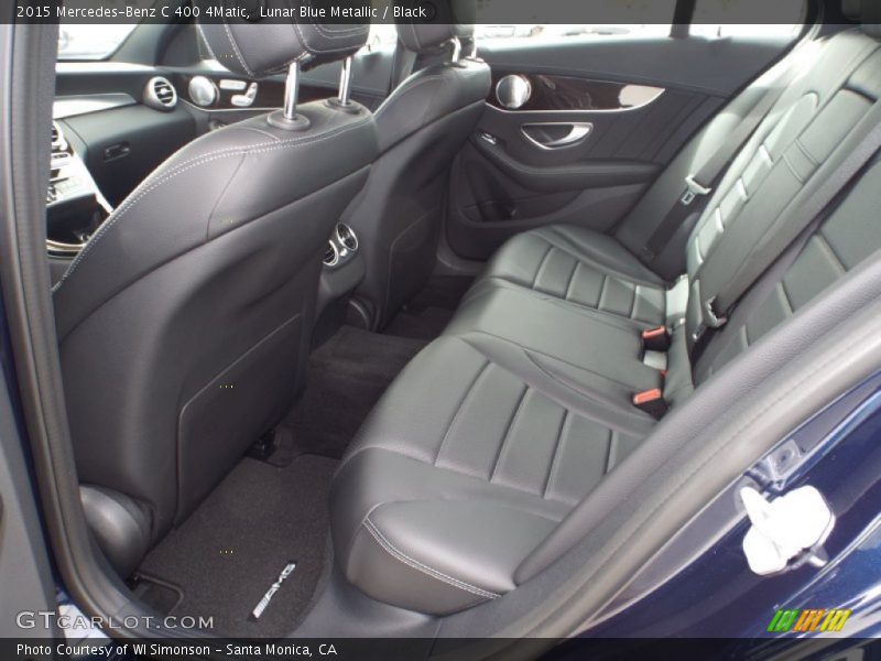 Lunar Blue Metallic / Black 2015 Mercedes-Benz C 400 4Matic