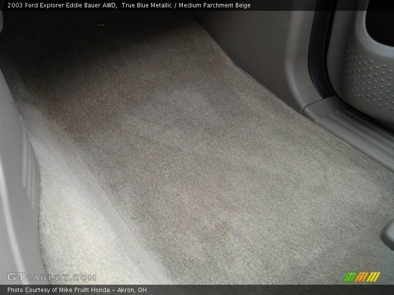 True Blue Metallic / Medium Parchment Beige 2003 Ford Explorer Eddie Bauer AWD