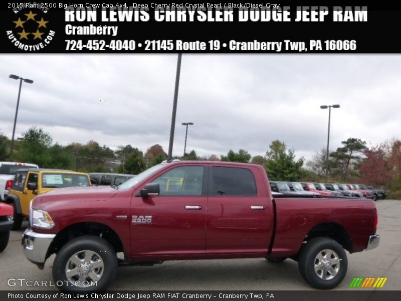 Deep Cherry Red Crystal Pearl / Black/Diesel Gray 2015 Ram 2500 Big Horn Crew Cab 4x4