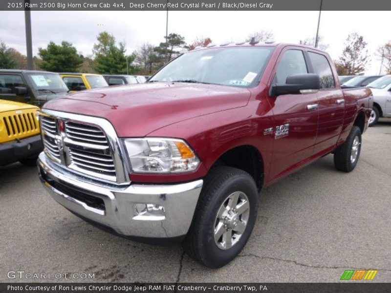 Deep Cherry Red Crystal Pearl / Black/Diesel Gray 2015 Ram 2500 Big Horn Crew Cab 4x4