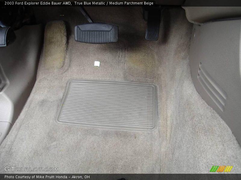 True Blue Metallic / Medium Parchment Beige 2003 Ford Explorer Eddie Bauer AWD