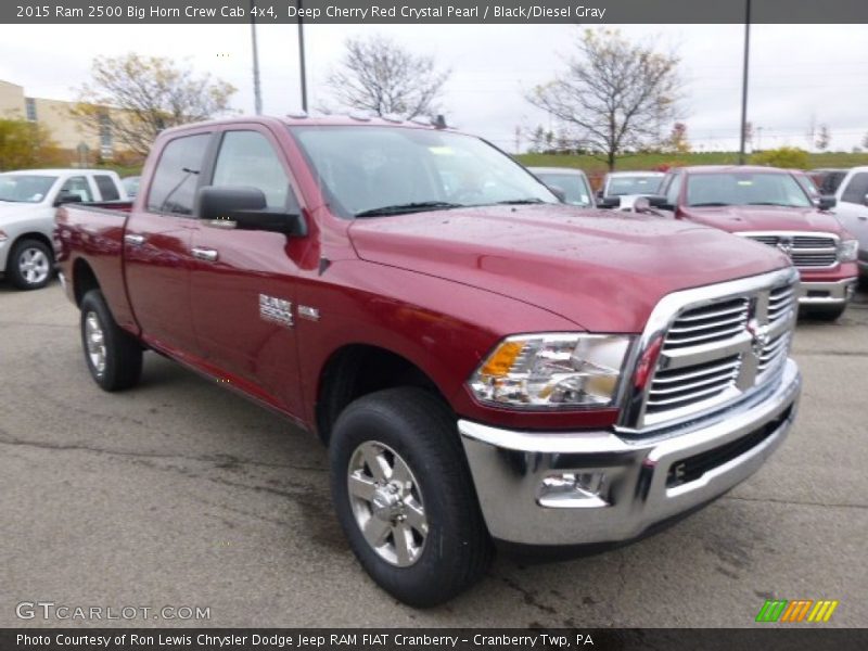 Deep Cherry Red Crystal Pearl / Black/Diesel Gray 2015 Ram 2500 Big Horn Crew Cab 4x4