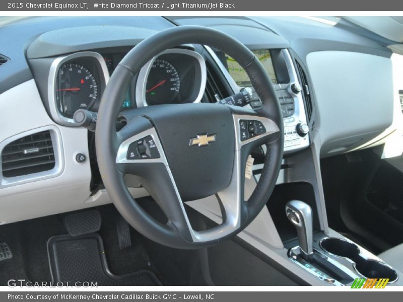 White Diamond Tricoat / Light Titanium/Jet Black 2015 Chevrolet Equinox LT