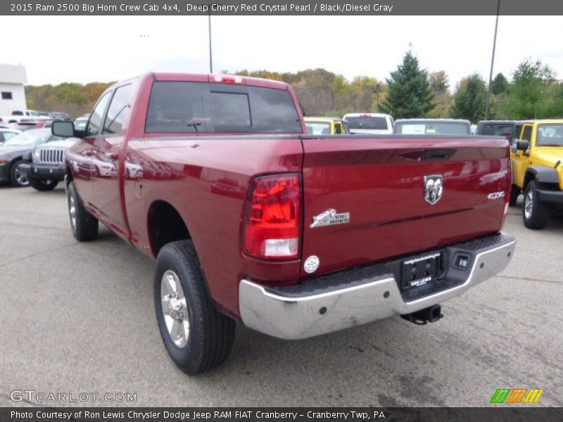Deep Cherry Red Crystal Pearl / Black/Diesel Gray 2015 Ram 2500 Big Horn Crew Cab 4x4