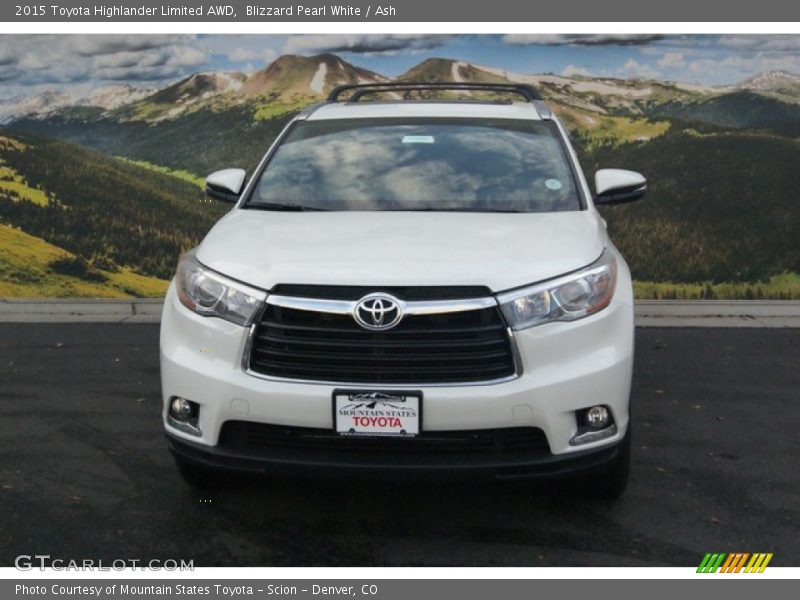 Blizzard Pearl White / Ash 2015 Toyota Highlander Limited AWD