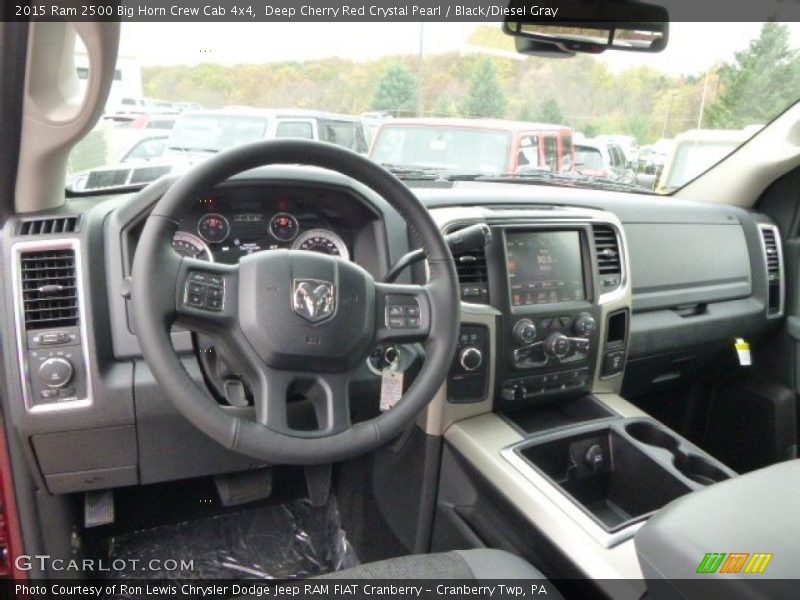 Deep Cherry Red Crystal Pearl / Black/Diesel Gray 2015 Ram 2500 Big Horn Crew Cab 4x4