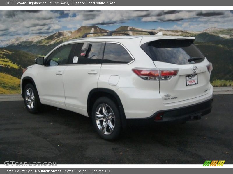 Blizzard Pearl White / Ash 2015 Toyota Highlander Limited AWD