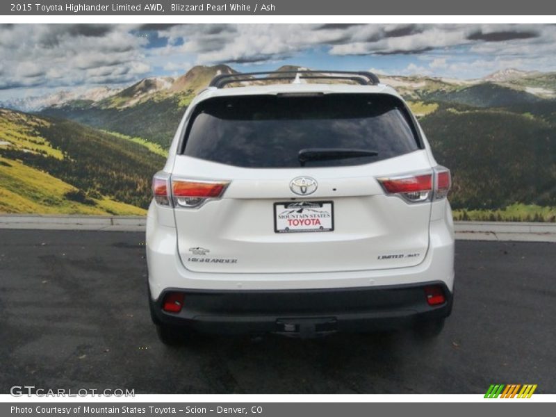 Blizzard Pearl White / Ash 2015 Toyota Highlander Limited AWD