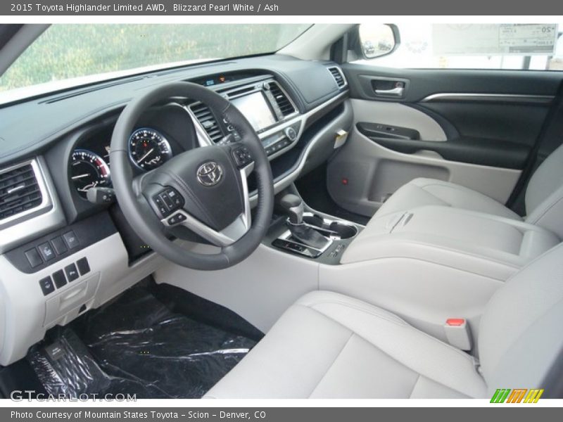  2015 Highlander Limited AWD Ash Interior