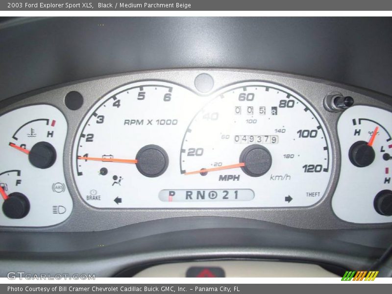 Black / Medium Parchment Beige 2003 Ford Explorer Sport XLS