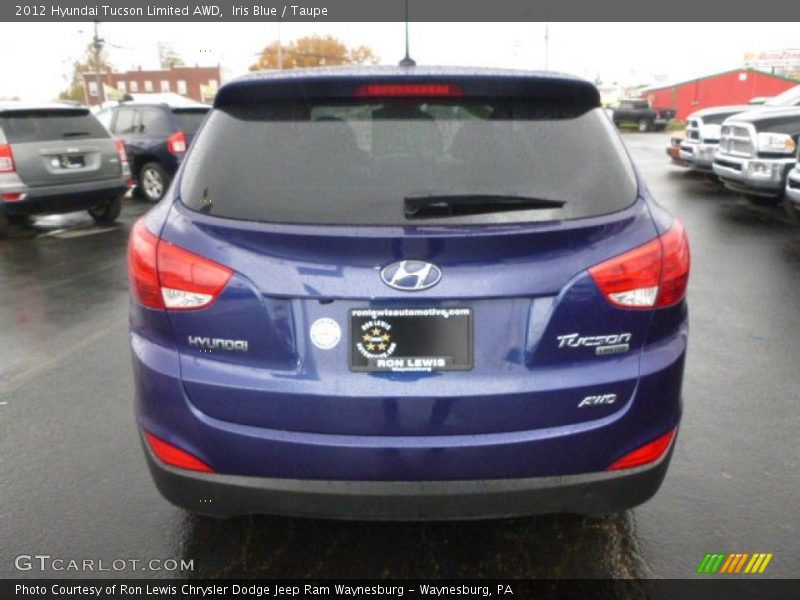 Iris Blue / Taupe 2012 Hyundai Tucson Limited AWD