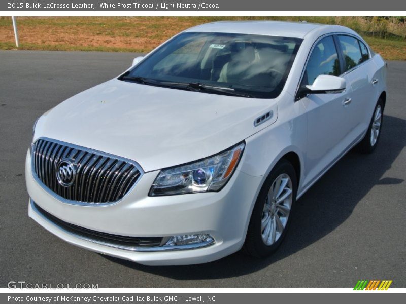 White Frost Tricoat / Light Neutral/Cocoa 2015 Buick LaCrosse Leather