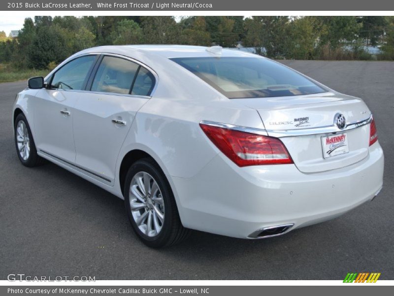 White Frost Tricoat / Light Neutral/Cocoa 2015 Buick LaCrosse Leather