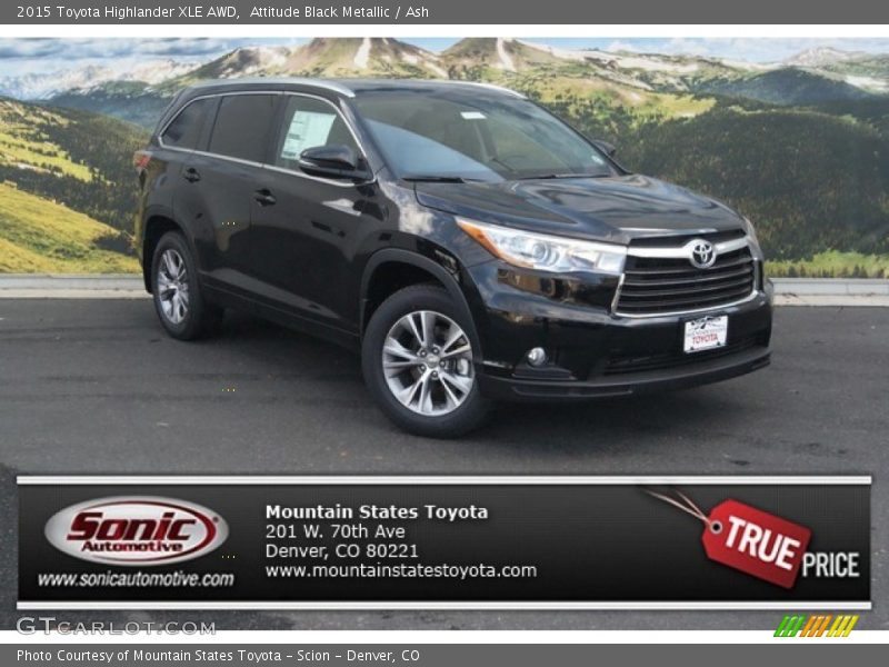 Attitude Black Metallic / Ash 2015 Toyota Highlander XLE AWD