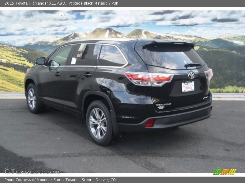Attitude Black Metallic / Ash 2015 Toyota Highlander XLE AWD