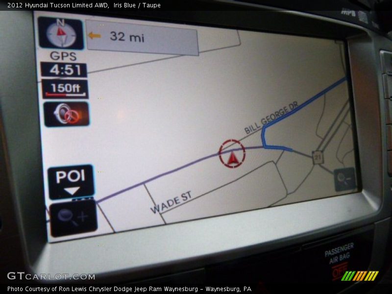 Iris Blue / Taupe 2012 Hyundai Tucson Limited AWD