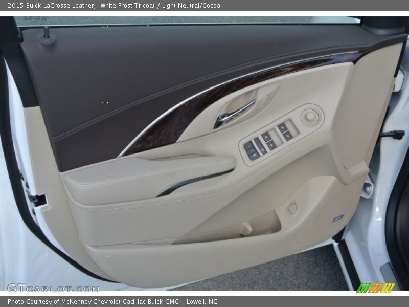 White Frost Tricoat / Light Neutral/Cocoa 2015 Buick LaCrosse Leather