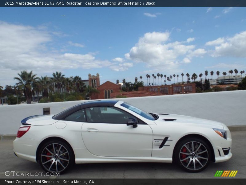 designo Diamond White Metallic / Black 2015 Mercedes-Benz SL 63 AMG Roadster