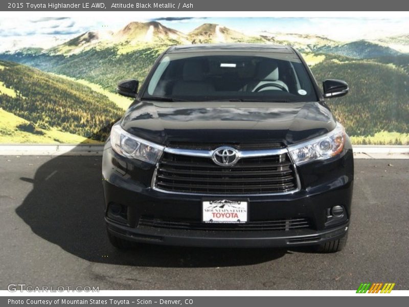 Attitude Black Metallic / Ash 2015 Toyota Highlander LE AWD