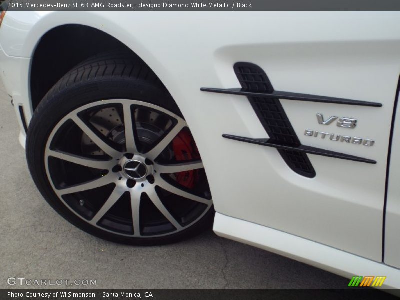 designo Diamond White Metallic / Black 2015 Mercedes-Benz SL 63 AMG Roadster