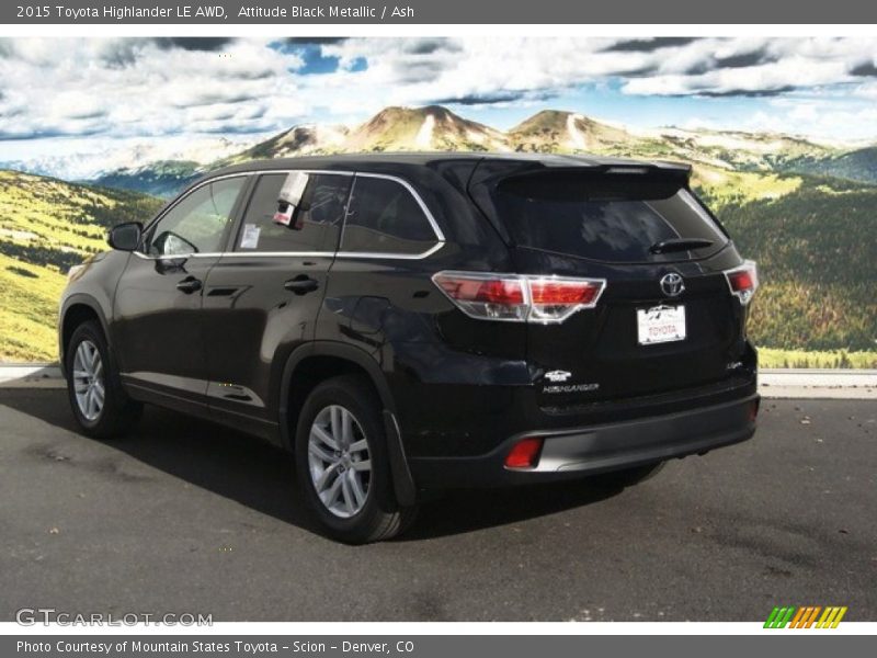 Attitude Black Metallic / Ash 2015 Toyota Highlander LE AWD