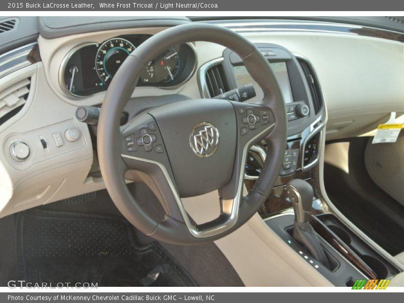 White Frost Tricoat / Light Neutral/Cocoa 2015 Buick LaCrosse Leather