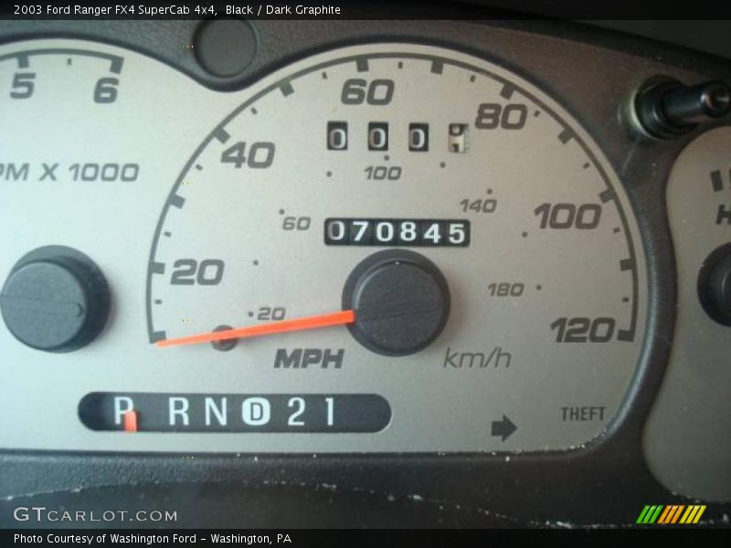 Black / Dark Graphite 2003 Ford Ranger FX4 SuperCab 4x4
