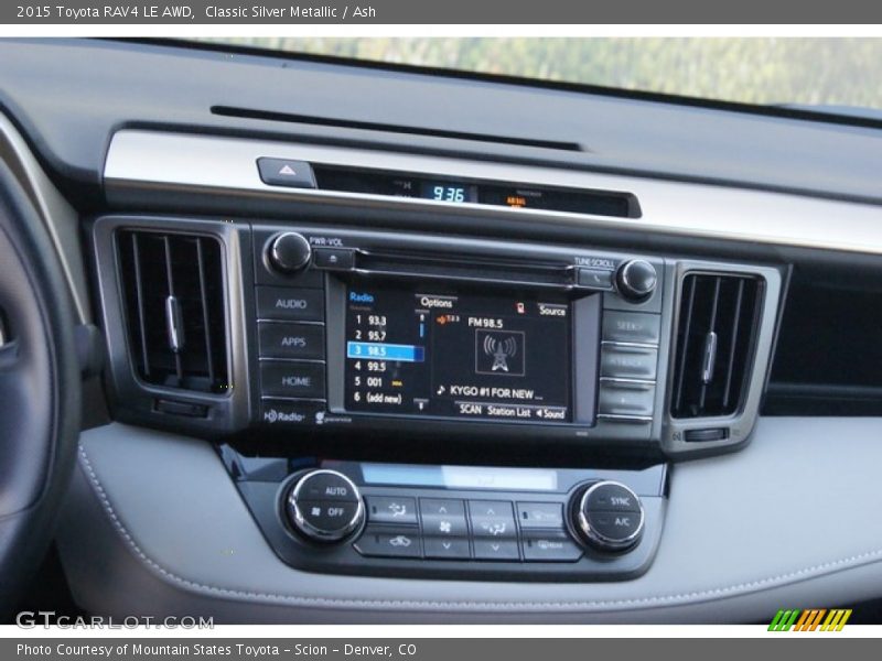 Classic Silver Metallic / Ash 2015 Toyota RAV4 LE AWD
