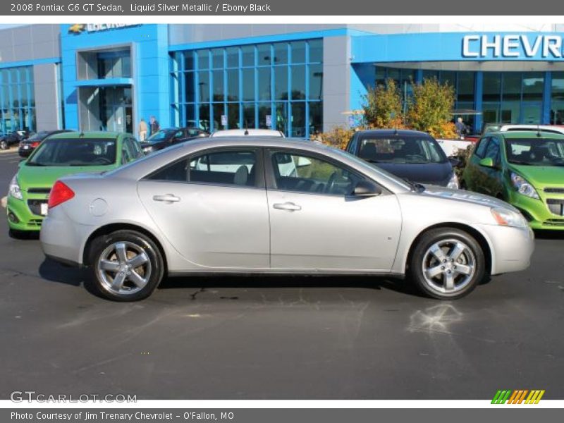 Liquid Silver Metallic / Ebony Black 2008 Pontiac G6 GT Sedan
